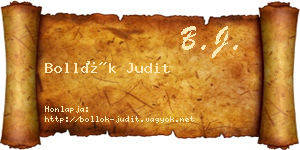 Bollók Judit névjegykártya